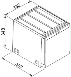 Franke FRANKE_Sortownik CUBE 40 134.0039.332 - Kosze na śmieci - miniaturka - grafika 3