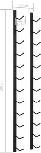 vidaXL Ścienny stojak na 12 butelek wina, czarny, żelazny - Stojaki na wino - miniaturka - grafika 6
