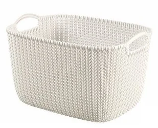 Curver KNIT L Koszyk 40x30x49 cm, 19L, kremowy 226379 - Kosze na bieliznę - miniaturka - grafika 4
