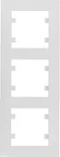 Klawisze i ramki - Hager LUMINA-INTENSE-Ramka-3-krotna-pionowa-biały WL5630 - miniaturka - grafika 1