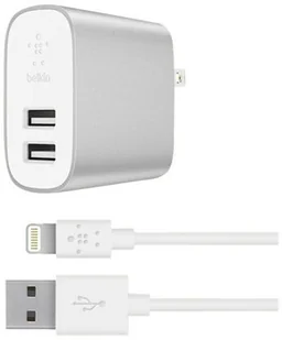 Belkin Ładowarka sieciowa Boost Charge 2x USB + kabel Lightning AZBLKULBOOSTLIG - Ładowarki do telefonów Belkin Ładowarka sieciowa Boost Charge 2x USB + kabel Lightning AZBLKULBOOSTLIG - Ładowarki do telefonów - miniaturka - grafika 2