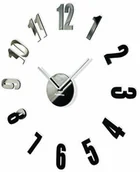 Zegary - FLEXISTYLE Nowoczesny zegar ścienny "zrób to sam" akryl czarny Wielkość, Made in EU, do karmienia, salon, sypialnia - miniaturka - grafika 1