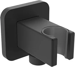 OMNIRES złącze kątowe z uchwytem 8815BL kolor czarny - Akcesoria do armatury i ceramiki - miniaturka - grafika 3