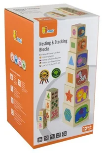 VIGA VIGA Drewiana piramidka edukacyjna - wysyłka/odbiór osobisty w ciągu 24h 50392 - Układanki dla dzieci - miniaturka - grafika 2