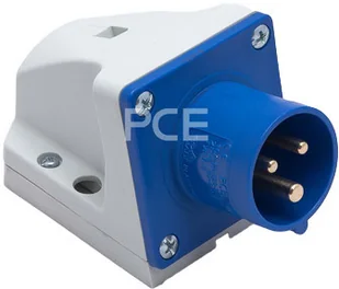 PCE Wtyczka odbiornikowa 16A 3P 230V niebieska IP44 513-6 513-6 - Gniazdka elektryczne - miniaturka - grafika 2