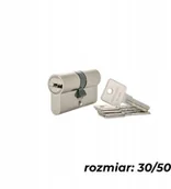 Zamki i wkładki - Gerda Wkładka H Plus 30/50 nikiel satyna Blister - miniaturka - grafika 1