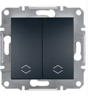 Wyłączniki światła i elektryczne - Schneider Asfora łącznik schodowy podtynkowy podwójny antracyt EPH0600371 - miniaturka - grafika 1