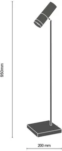 Amplex LAMPA stołowa KAVOS 0387 stojąca LAMPKA metalowa tuba regulowana na biurko czarna złota 0387 - Lampy stojące - miniaturka - grafika 4