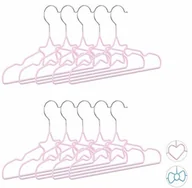 Wieszaki i stojaki - Relaxdays wieszaki na ubrania dla dzieci, zestaw 10 sztuk, oszczędzające miejsce wieszaki druciane, wieszaki dla dzieci, dekoracyjne, 30 cm, różne Motywy i kolory - miniaturka - grafika 1