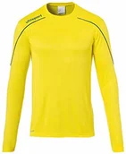 Piłka nożna - Uhlsport Stream 22 koszulka męska z długim rękawem, limonkowy żółty/lazurowy niebieski, XXXL - miniaturka - grafika 1