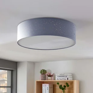 Lampenwelt com Lampa sufitowa Umma, bezpośrednio na sufit, szara - Lampy sufitowe - miniaturka - grafika 3