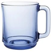 Kubki - Duralex DURALEX 4018br06 Lys 6 kubek do kawy można układać w stos szklany niebieski morski 8 cm 4018BR06 - miniaturka - grafika 1