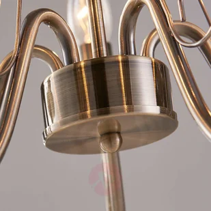 Elegancki 5-pkt. żyrandol Marnia w kol. post. mos. - Lampy sufitowe - miniaturka - grafika 5