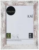 Ramki na zdjęcia - INSPIRE Ramka KAI 18 x 24 cm biała shabby MDF INSPIRE - miniaturka - grafika 1