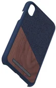 Etui i futerały do telefonów - Nordic Elements Nordic Elements Saeson Frejr - Etui iPhone XR z prawdziwym drewnem orzecha włoskiego (Navy) E20300 - miniaturka - grafika 1