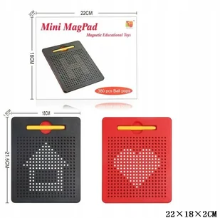 Mini Mag Pad Tablica Magnetyczna 380 Szt Czarna - Tablice dla dzieci - miniaturka - grafika 2