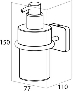 Tiger Onu Dozownik na mydło w płynie stal szczotkowana 13185.3.09.46 - Wieszaki łazienkowe - miniaturka - grafika 4