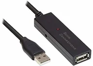 Kable USB - Good Connections AKTIVES przedłużacz USB 2.0, wtyczka A do gniazda A, CU, czarny, 15 m, (GC-M0133) GC-M0133 - miniaturka - grafika 1
