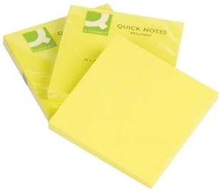 Q-CONNECT Bloczek samoprzylepny Brilliant 76x76mm żółty KF10514 - Notesy i bloczki - miniaturka - grafika 5