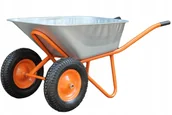 Taczki - Taczka dwukołowa ogrodowa ocynkowana 100L / 140L - miniaturka - grafika 1