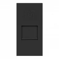 Listwy zasilające - NOEN RJ11, gniazdo modułowe 22,5x45mm telefoniczne RJ11, czarne OR-GM-9010/B/RJ11 - miniaturka - grafika 1