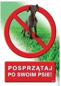 Tablice BHP - Znak posprzątaj po psie 14 8 x 21 cm - miniaturka - grafika 1