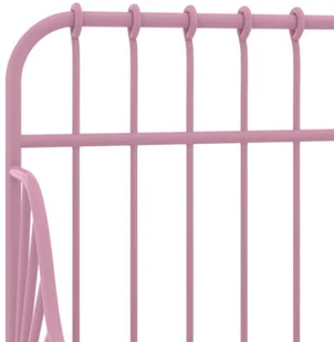 VidaXL Przedłużana rama łóżka różowa metalowa 80x130/200 cm 324743 - Łóżka dla dzieci i młodzieży - miniaturka - grafika 8