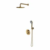 Stelaże i zestawy podtynkowe do WC - Omnires SYSYT05 GL Y termostatyczny system prysznicowy podtynkowy złoty - miniaturka - grafika 1