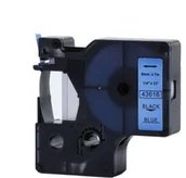 Papier do drukarek - Dymo Taśma zamiennik 43616, 6mm x 7m, czarny druk / niebieski podkład - miniaturka - grafika 1