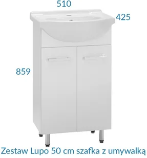 Astor Zestaw Lupo 50 cm szafka z umywalką AM-LUD-500-27 - Szafki łazienkowe - miniaturka - grafika 2