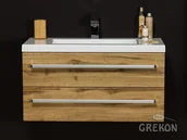 Szafki łazienkowe - Szafka wisząca z umywalką 80/39/2 seria Fokus NE FKS-NE-U80/39/2 Clever - miniaturka - grafika 1