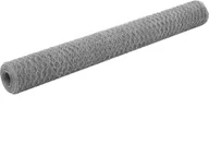 Ogrodzenia - Siatka ze stali galwanizowanej, 25x1,2 m, sześciokątna, srebrna - miniaturka - grafika 1