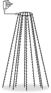 vidaXL Siatka lampek choinkowych, 300 zimnych białych diod LED, 300 cm vidaXL - Oświetlenie świąteczne - miniaturka - grafika 3