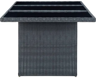 vidaXL 7-cz. zestaw mebli ogrodowych, poduszki, rattan PE, ciemnoszary 3060165 - Meble ogrodowe - miniaturka - grafika 13