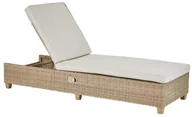 Leżaki ogrodowe - NATERIAL Leżak ogrodowy z poduszką Medena beżowy NATERIAL - miniaturka - grafika 1