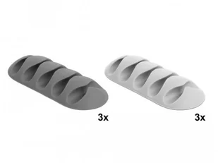 Delock Organizer kabli uchwyt multikolor 6 sztuk 18291 - Maskownice do kabli - miniaturka - grafika 4