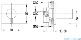 Omnires Y zestaw podtynkowy prysznicowy chrom SYSY30XCR | - Zestawy prysznicowe - miniaturka - grafika 3