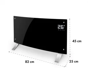 Klarstein Klarstein Bornholm Curved Smart, grzejnik konwekcyjny, 2000 W, sterowanie przy użyciu aplikacji, czarny ACO7-BrnhlmCrvdSmrtB - Ogrzewanie przenośne - miniaturka - grafika 3