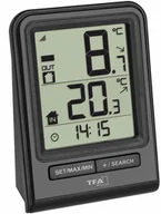 Inne urządzenia pomiarowe - TFA 30.3063.01 Bezprzewodowy czarny termometr czujnik temperatury 30.3232.02 w zestawie - miniaturka - grafika 1