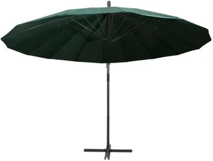 vidaXL Parasol ogrodowy, wiszący, zielony, 3 m, słupek aluminiowy vidaXL - Parasole ogrodowe - miniaturka - grafika 4