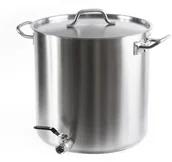 Garnki - Tadar Garnek z kranem 70 L indukcja gastronomiczny zawór 3/4 z kranikiem satynowany wielowarstwowe dno GT70KR34 - miniaturka - grafika 1