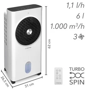 Trotec Aircooler, klimatyzer, nawilżacz powietrza PAE 31 - Klimatory - miniaturka - grafika 2