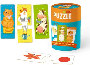 Dodo Toys Puzzle Kolorowe zwierzęta 10x2 el. dwustronne MON200100 MON200100 - Puzzle - miniaturka - grafika 6
