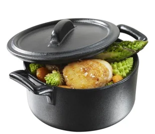 Revol Garnuszek z pokrywką Belle Cuisine Noir, 200 ml, czarny - Naczynia żaroodporne - miniaturka - grafika 2