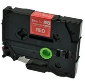 Taśmy do drukarek barwiące - Brother TZ-415 TZe-415 6mm x 8m biały druk czerwony podkład taśma zamiennik tze415 - miniaturka - grafika 1