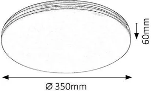 Rabalux Plafon LAMPA sufitowa OSCAR 3345 okrągła OPRAWA natynkowa LED 18W z efektem gwiazd biała brązowa 3345 - Lampy sufitowe - miniaturka - grafika 4