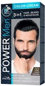 Kosmetyki i akcesoria do pielęgnacji brody - Joanna JOANNA Power Men Color Cream 3in1 Hair Beard Moustache 02 Dark Brown 30g - miniaturka - grafika 1