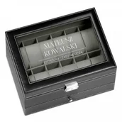 Gadżety dla niej i dla niego - Murrano Szkatułka na Zegarki i Biżuterię GRAWER Drugie Imię SZKT-ZG-BIZ-005 - miniaturka - grafika 1