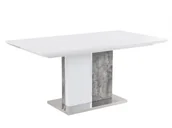 Stoły - Unique Vente Rozkładany stół do jadalni EREN - 6 do 8 osób - MDF - Kolor: biały i betonowy - miniaturka - grafika 1