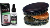 Kosmetyki i akcesoria do pielęgnacji brody - Zestaw do brody Szczotka Dzika Olejek Porost Brody - miniaturka - grafika 1